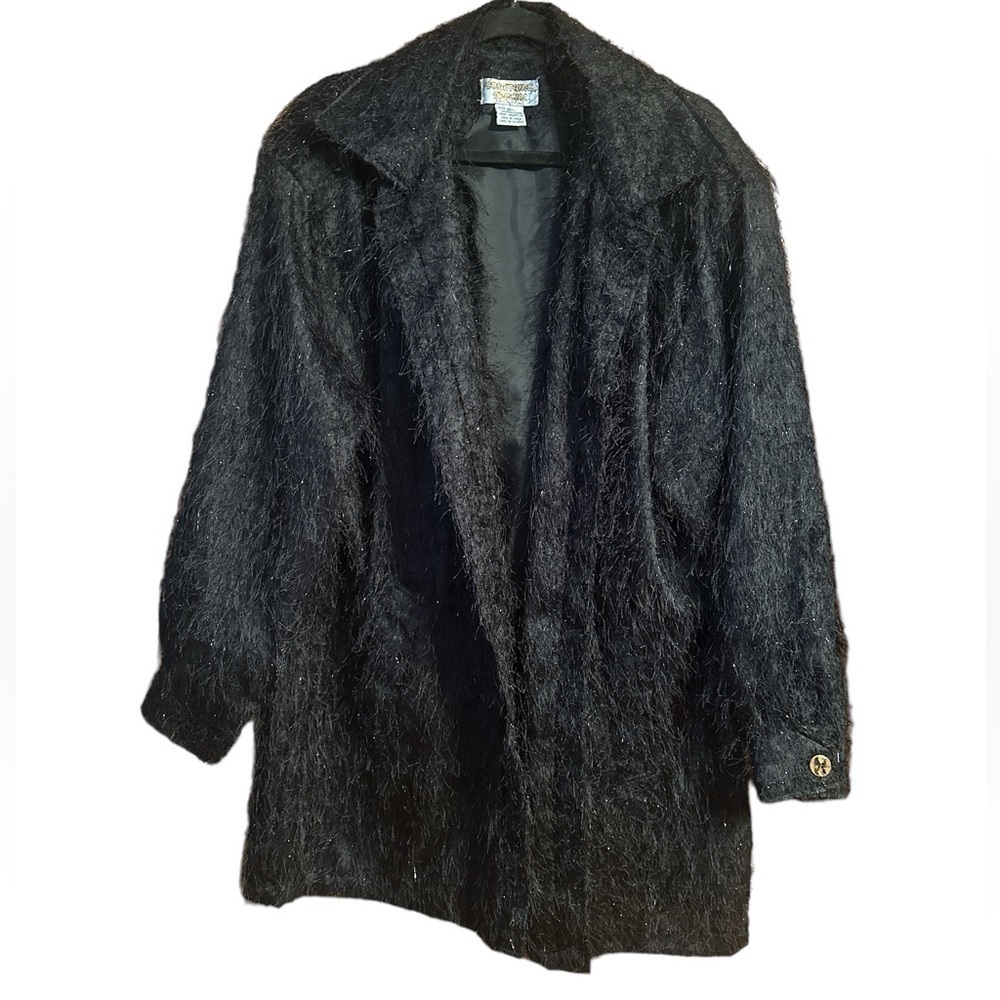 Something Special Vintage Black Versatile Coat Jacket Over Coat Shacket Puffy Sl